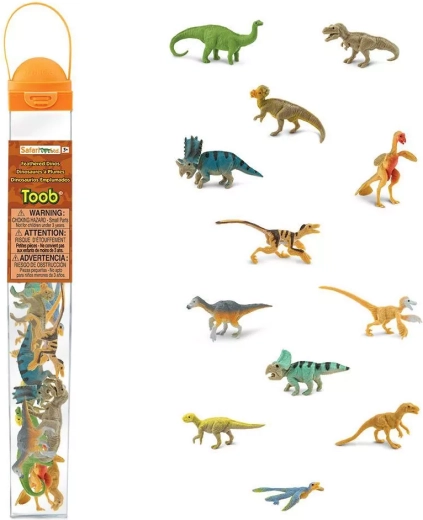 Safari Ltd. TOOBS tubă dinozauri cu pene