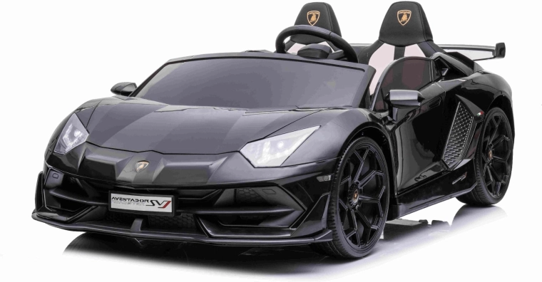 Mașinuță electrică pentru copii LAMBORGHINI Aventador SV, neagră, 12 V cu telecomandă
