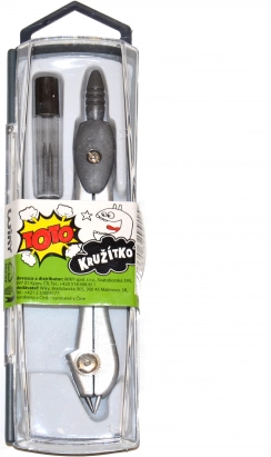 Compas școlar metalic cu set de mine de rezervă