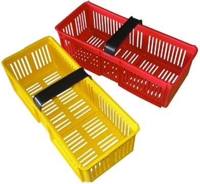 Coș pentru fructe din plastic 38 × 16 × 15 cm, mix de culori