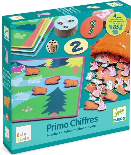 Set Djeco de 4 jocuri pentru numărat 123 chiffres