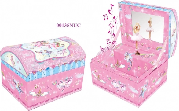 Cutie muzicală pentru bijuterii cu balerină