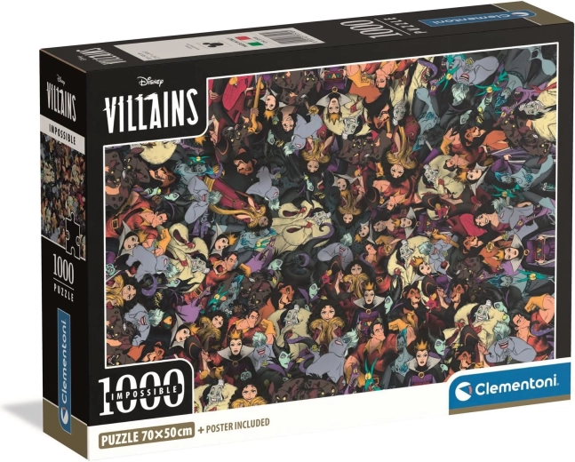 Puzzle CLEMENTONI Impossible Disney Villains 1000 piese