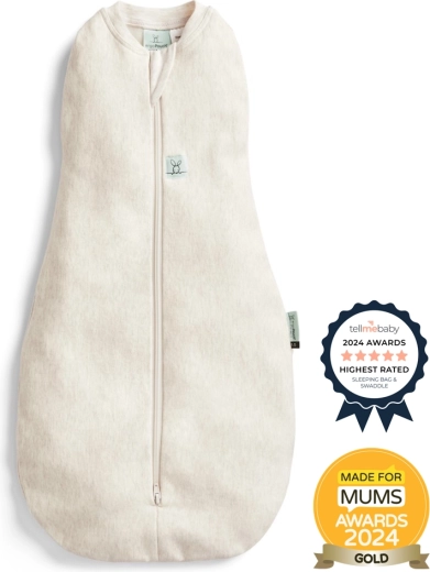 ErgoPouch Cocoon înfășătoare și sac de dormit 2în1 Oatmeal Marle 0,2 tog (3–6 luni)