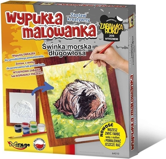 Pictură în relief – cobai cu păr lung (set creativ)