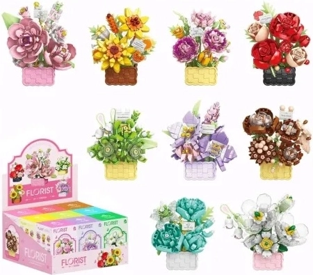 Set creativ de construcție cu flori