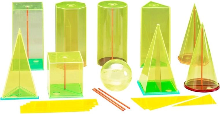 Wissner set de corpuri geometrice transparente, 38 piese