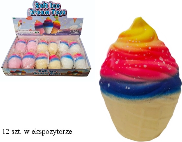 Minge antistres de strâns în formă de înghețată