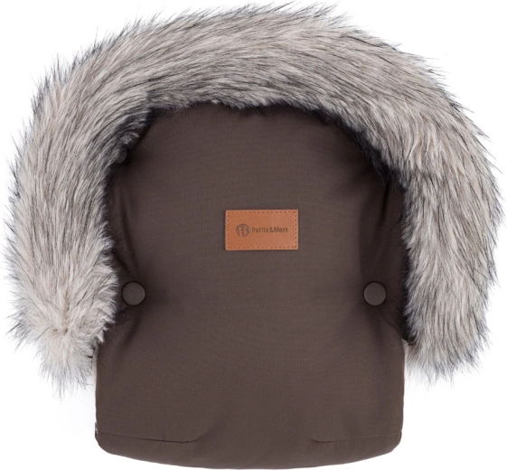 Petite&Mars mănuși pentru cărucior furry rich brown