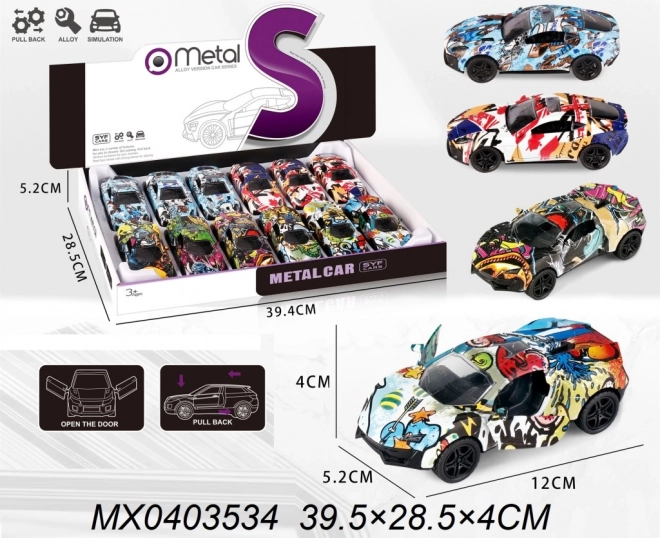 Mașinuță metalică Crazy cu mecanism pull-back