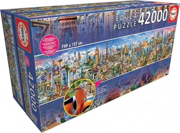 Puzzle Educa în jurul lumii 42000 de piese