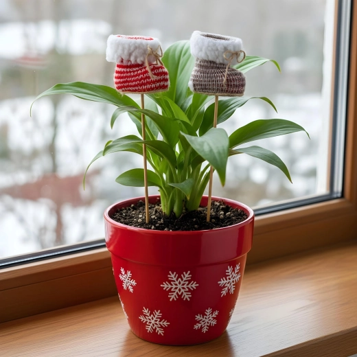 Decorațiune cu tija în formă de gheată de iarnă - 1 bucată