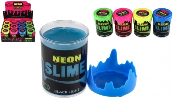 Mucilagiu neon 160 g, strălucește sub lumină UV/black light, 4 culori