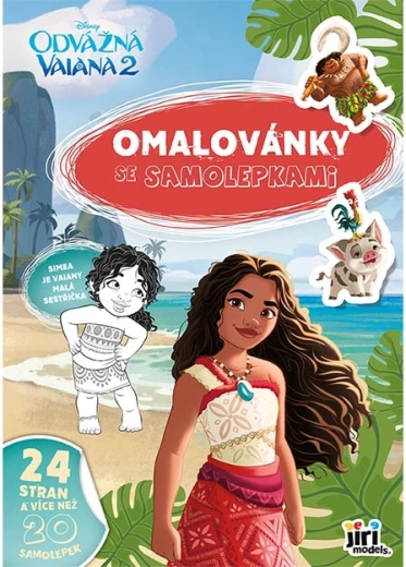 Caiet de colorat A4 cu autocolante Vaiana 2