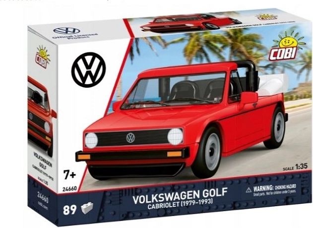 Cobi Volkswagen Golf Cabriolet 1979–1993 set de construcție 1:35 (89 piese)