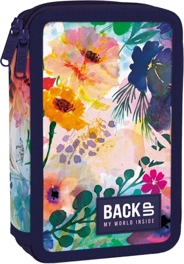 Penar cu două compartimente, cu echipare, BackUP – acuarelă florală