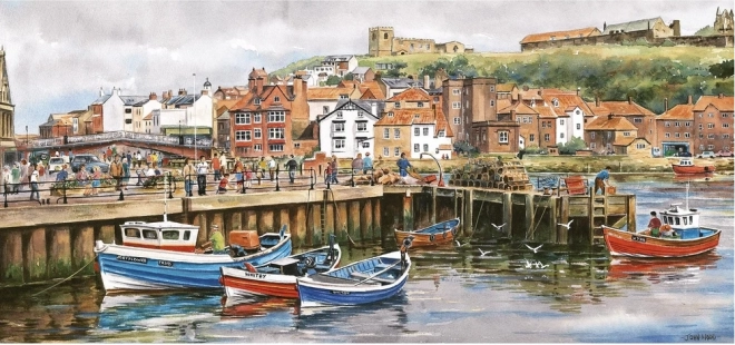 Puzzle panoramic Gibsons Whitby, Yorkshire 636 piese