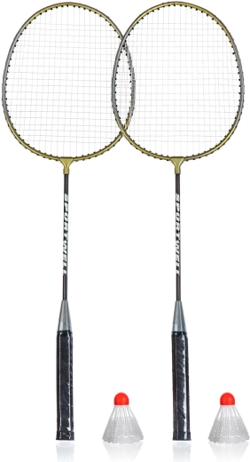 Set de badminton cu 2 rachete și 2 fluturași
