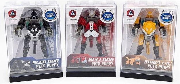 Figurină câine robotic 8 cm (3 variante) - 1 bucată