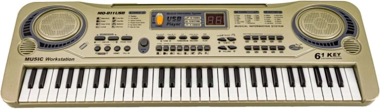 Claviatură electronică MQ-811USB cu 61 de clape, cu microfon și USB - 1 bucată