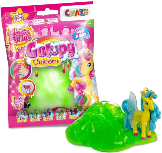 Craze slime magic cu surpriză Galupy Unicorn (mix de culori) - 1 bucată