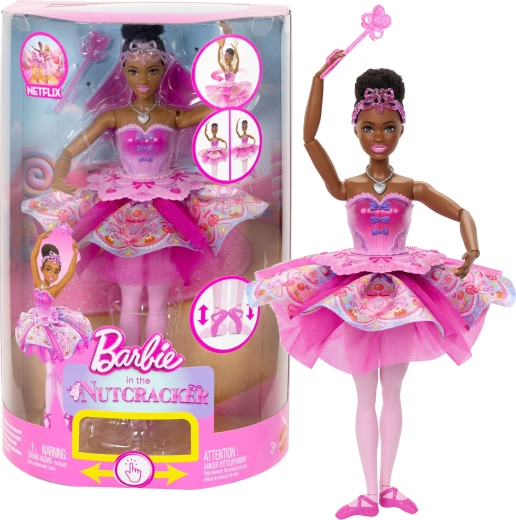 Barbie Barbie în Spărgătorul de nuci – balerina Zâna Zahărului cu fustă tutu transformabilă