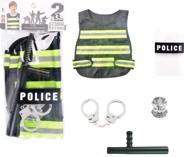Vestă de poliție cu centură și baston
