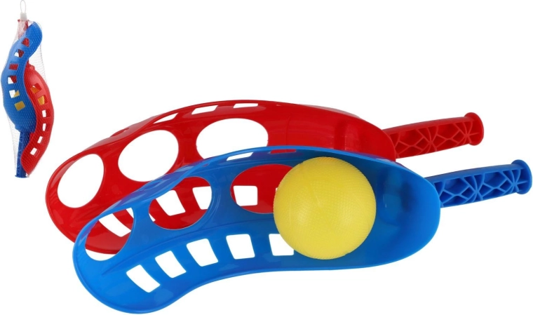 Set pentru aruncarea și prinderea mingii cu două coșuri