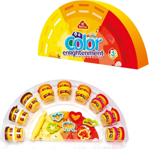 Set mare de plastilină 18 buc – culori calde SPARKYS