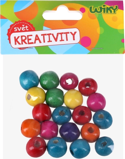 Mărgele din lemn colorate 20 buc