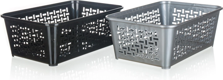 Coș organizator din plastic 30 × 20 × 11 cm, mix de culori