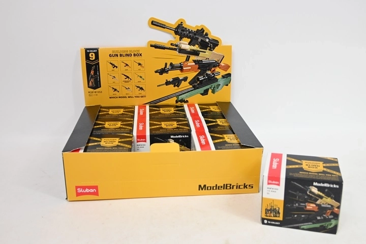 Set de construcție SLUBAN arme – 9 mini seturi în display