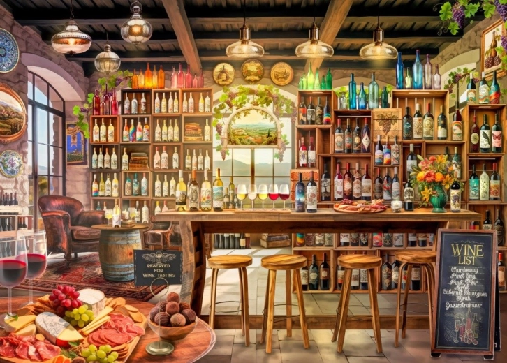 Puzzle Bluebird Degustare de vinuri 500 piese