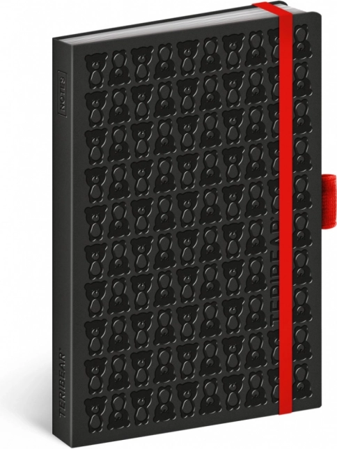 Carnet NOTIQUE TERIBEAR, negru, liniat, 9 × 13 cm