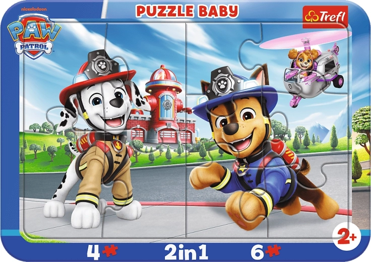 Puzzle baby Trefl Patrula Cățelușilor: prieteni 2în1 (10 piese)