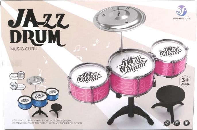 Set de tobe pentru copii cu scăunel Yuesheng Toys