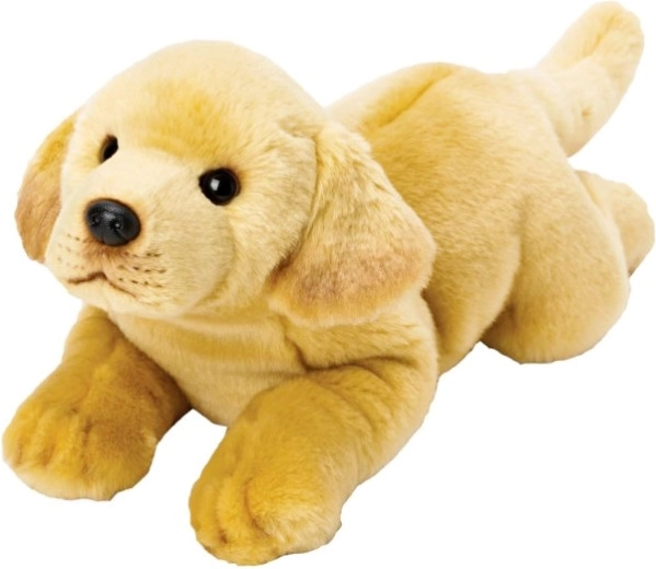 Câine de pluș Labrador culcat 38 cm