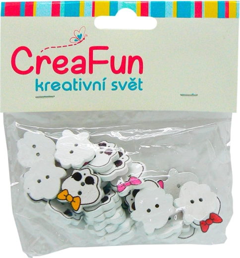 Cranii din plastic colorate 18 mm, set de 30 bucăți