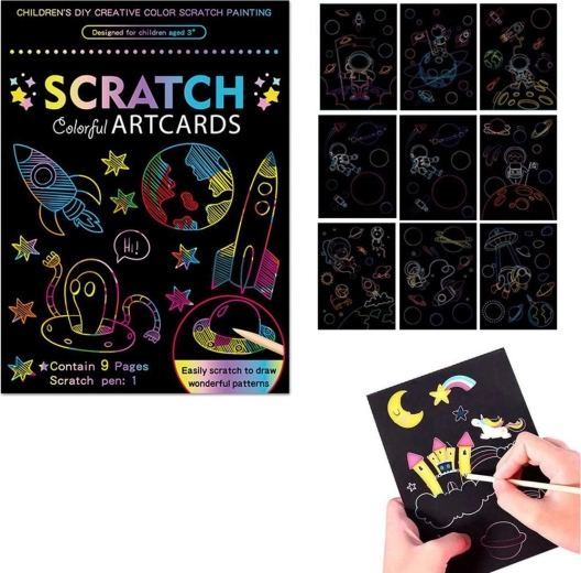 Card răzuit colorat Cosmos