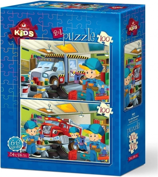 Puzzle Micul mecanic 2x100 piese
