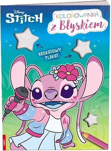 Carte de colorat Disney Stitch Ameet cu poster sclipitor