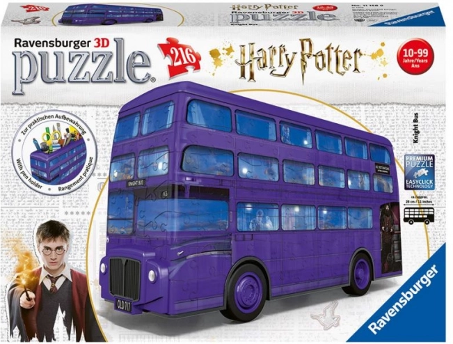Puzzle 3D Harry Potter Autobuz Magic 216 piese