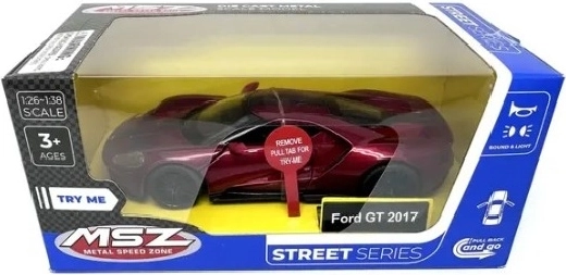 Model auto roșu MSZ Ford GT 2017, cu efecte luminoase și sonore