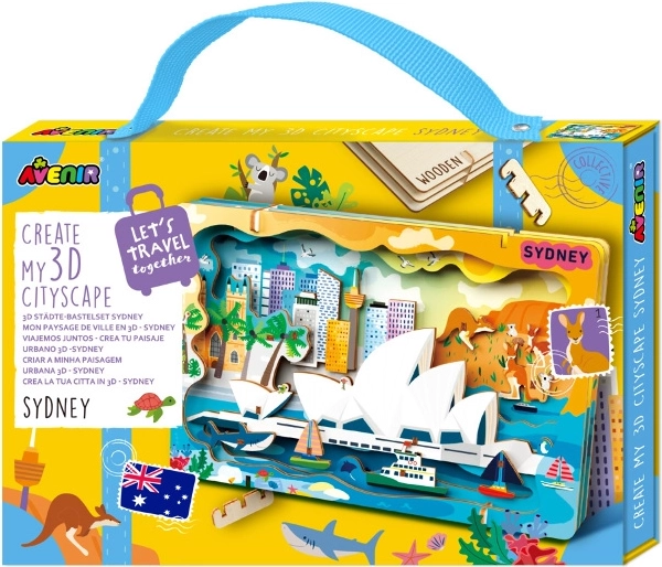 Puzzle 3D din lemn – peisaj urban SYDNEY