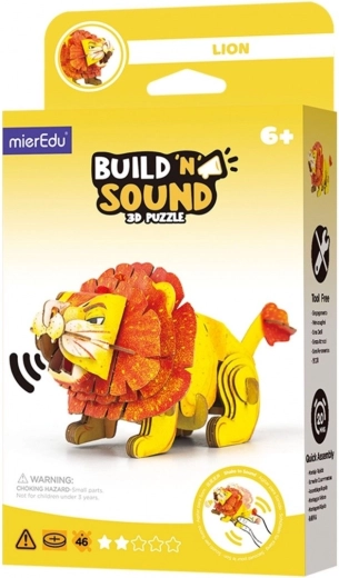Puzzle 3D MierEdu Construiește și ascultă – leu