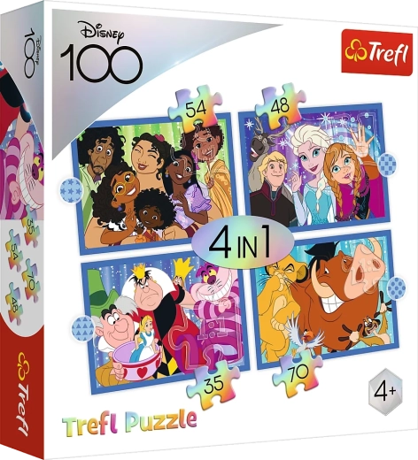 Puzzle 4 în 1 Lumea veselă DISNEY