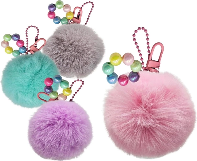 Breloc pufos 8 cm