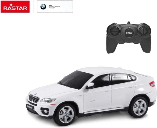 Mașină RC Rastar BMW X6 cu telecomandă 1:24 albă