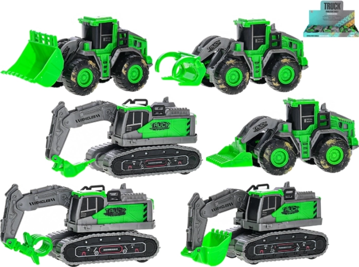 Vehicule de construcții verzi cu mecanism inerțial 11,5 cm