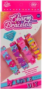 Set creativ pentru realizarea brățărilor cu litere și pietricele